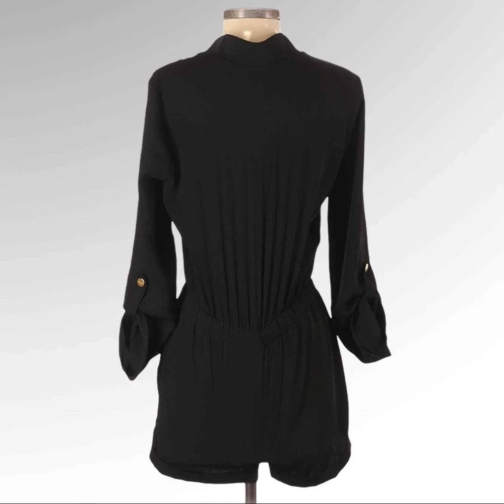 Guess Black‎ Long Sleeve Romper
